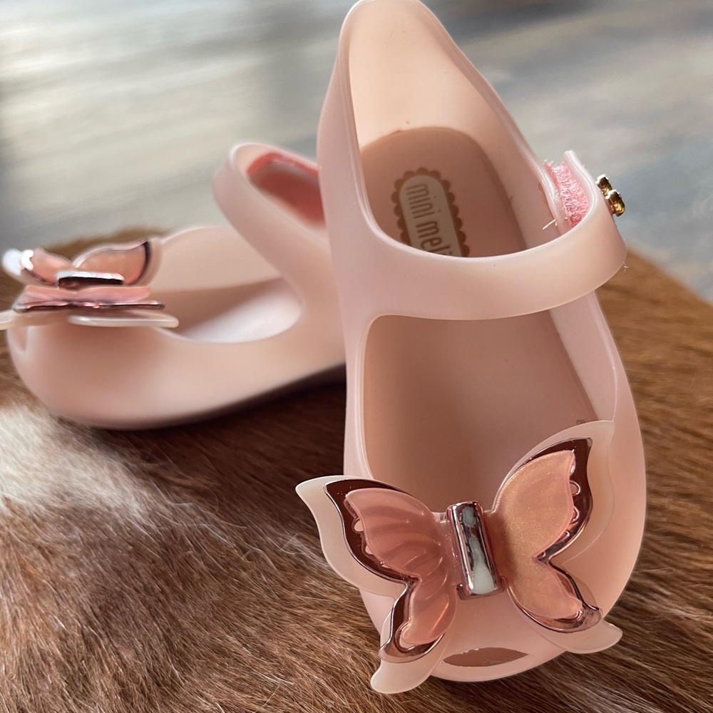 Mini Melissa Pink Butterfly Kids Shoes